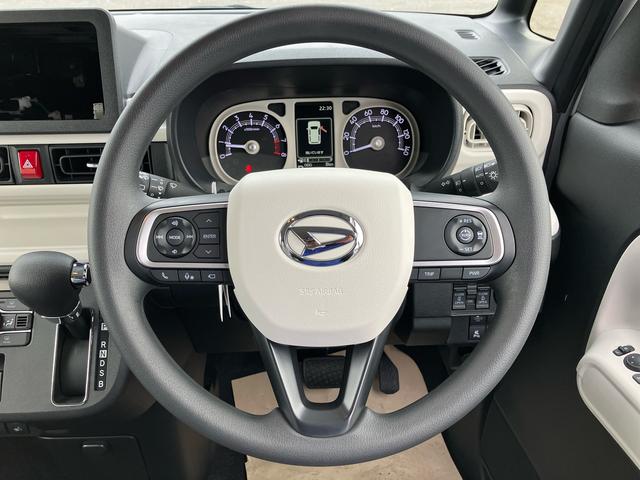 ムーヴキャンバスストライプスGターボ 届出済未使用車2WD CVT 660cc ターボ 衝突被害軽減ブレーキ 横滑り防止装置 ABS アイドリングストップ プッシュボタンスタート 両側電動スライドドア クルーズコントロール 届出済未使用車(福島県)の中古車