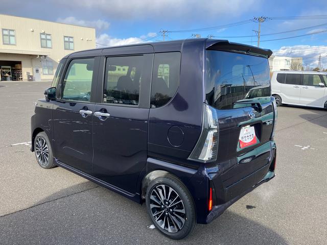 タントカスタムＲＳリミテッド　ターボ　クルコン付き　届出済未使用車２ＷＤ　ＣＶＴ　ターボ　６６０ｃｃ　両側電動スライドドア　ＥＴＣ車載器　衝突被害軽減ブレーキ　横滑り防止装置　ＡＢＳ　サイドエアバッグ　アイドリングストップ　プッシュボタンスタート　届出済未使用車（福島県）の中古車