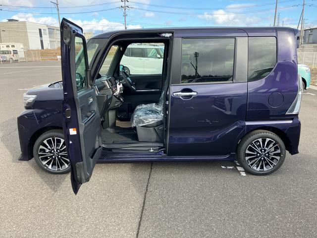 タントカスタムＲＳリミテッド　ターボ　クルコン付き　届出済未使用車２ＷＤ　ＣＶＴ　ターボ　６６０ｃｃ　両側電動スライドドア　ＥＴＣ車載器　衝突被害軽減ブレーキ　横滑り防止装置　ＡＢＳ　サイドエアバッグ　アイドリングストップ　プッシュボタンスタート　届出済未使用車（福島県）の中古車