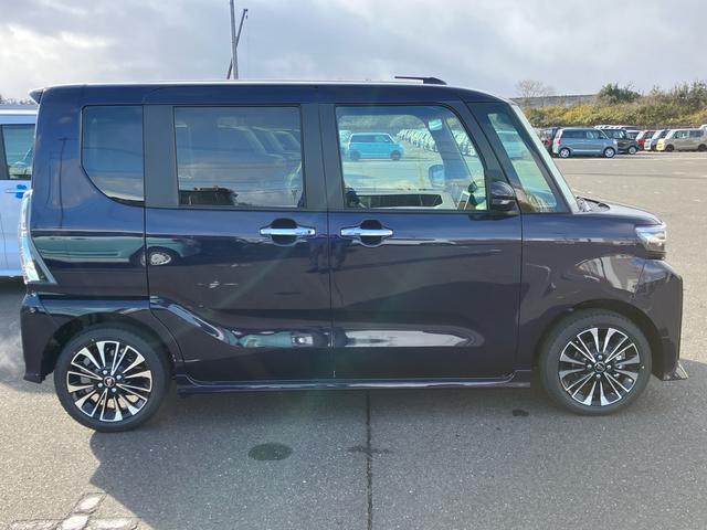 タントカスタムＲＳリミテッド　ターボ　クルコン付き　届出済未使用車２ＷＤ　ＣＶＴ　ターボ　６６０ｃｃ　両側電動スライドドア　ＥＴＣ車載器　衝突被害軽減ブレーキ　横滑り防止装置　ＡＢＳ　サイドエアバッグ　アイドリングストップ　プッシュボタンスタート　届出済未使用車（福島県）の中古車