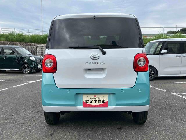 ムーヴキャンバスストライプスＧスマートアシスト　２ＷＤ　ＣＶＴ　運転席・助手席シートヒーター　電動パーキングブレーキ　オートホールド機能　両側パワースライドドア　パノラマモニター　コーナーセンサー　運転席・助手席ＳＲＳエアバッグ（福島県）の中古車