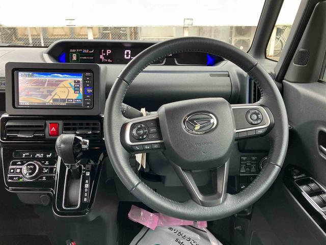 タントカスタムＲＳ２ＷＤ　ＣＶＴ　スマートアシスト　運転席・助手席シートヒーター　クルーズコントロール　ミラクルオープンドア　電動両側スライドドア　パノラマモニター　ドライブレコーダー　ＥＴＣ付き　ナビ付き（福島県）の中古車