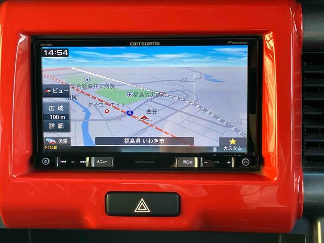 ハスラーJスタイル2WD プッシュボタンスタート 運転席・助手席SRSエアバッグ シートヒーター バックカメラ ナビつき アイドリングストップ フォグランプ(福島県)の中古車