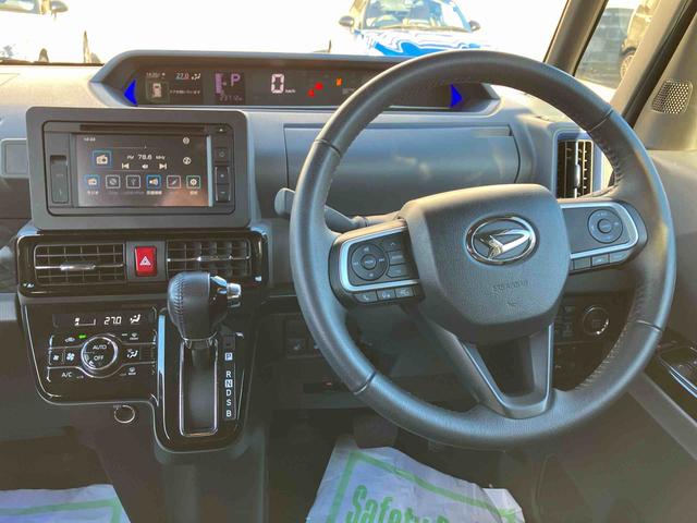 タントカスタムＲＳ２ＷＤ　スマートアシスト　ＣＶＴ　シートヒーター　クルーズコントロール　パノラマモニター　ターボ　両側電動スライドドア　ミラクルオープンドア　ＥＴＣ付き　　オートライト　プッシュボタンスタート（福島県）の中古車