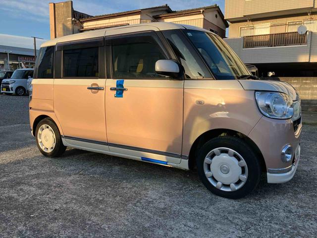 ムーヴキャンバスＧメイクアップ　ＳＡIIスマートアシスト　２ＷＤ　ＣＶＴ　プッシュボタンスタート　ベンチシート　　両側電動スライドドア　バックカメラ　ナビつき　フォグランプ　　アイドリングストップ　運転席・助手席ＳＲＳエアバック（福島県）の中古車