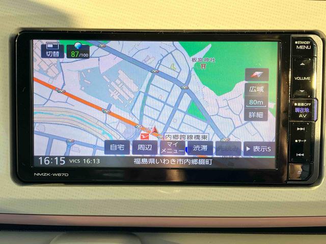 ムーヴキャンバスＧメイクアップ　ＳＡIIスマートアシスト　２ＷＤ　ＣＶＴ　プッシュボタンスタート　ベンチシート　　両側電動スライドドア　バックカメラ　ナビつき　フォグランプ　　アイドリングストップ　運転席・助手席ＳＲＳエアバック（福島県）の中古車
