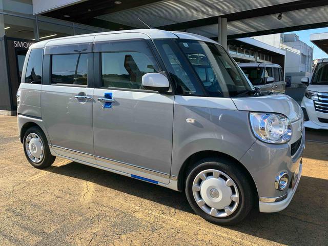 ムーヴキャンバスＧメイクアップリミテッド　ＳＡIII２ＷＤ　スマートアシスト　ＣＶＴ　ナビ付　ベンチシート　両側電動スライドドア　パノラマモニター　ＥＴＣ付き　ドライブレコーダー付き　フォグランプ　プッシュボタンスタート　衝突警報機能（福島県）の中古車