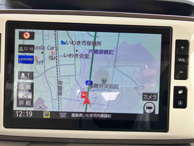 ムーヴキャンバスＧメイクアップＶＳ　ＳＡIIIスマートアシスト　２ＷＤ　ＣＶＴ　ナビ付き　パノラマモニター　ベンチシート　両側電動スライドドア　アイドリングストップ　プッシュボタンスタート　　ドライブレコーダー付き　両側電動スライドドア（福島県）の中古車