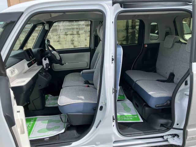 ムーヴキャンバスストライプスＧ２ＷＤ　ＣＶＴ　　両側電動スライドドア　シートヒーター　オートホールド機能　電動パーキングブレーキ　ベンチシート　プッシュボタンスタート　コーナーセンサー　アイドリングストップ　フォグランプ（福島県）の中古車