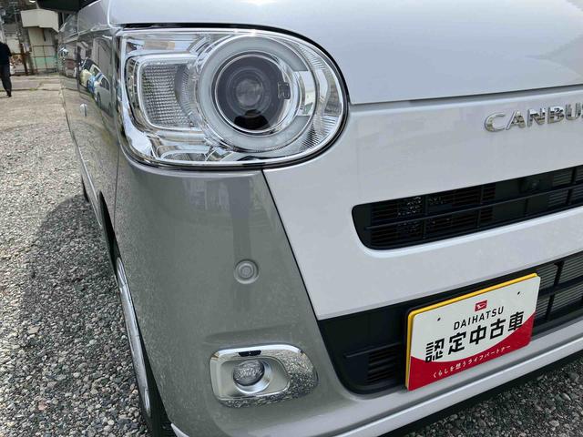 ムーヴキャンバスストライプスＧ２ＷＤ　ＣＶＴ　　両側電動スライドドア　シートヒーター　オートホールド機能　電動パーキングブレーキ　ベンチシート　プッシュボタンスタート　コーナーセンサー　アイドリングストップ　フォグランプ（福島県）の中古車