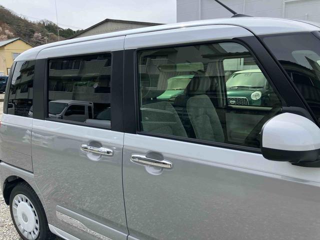 ムーヴキャンバスストライプスＧ２ＷＤ　ＣＶＴ　　両側電動スライドドア　シートヒーター　オートホールド機能　電動パーキングブレーキ　ベンチシート　プッシュボタンスタート　コーナーセンサー　アイドリングストップ　フォグランプ（福島県）の中古車