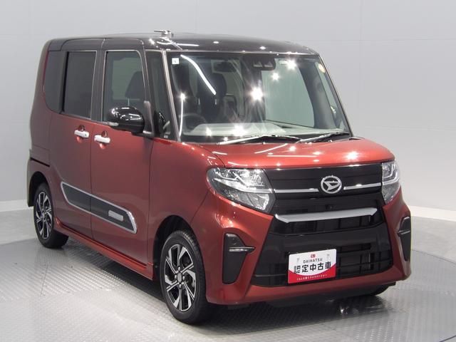タントカスタムＸ４ＷＤ　全周囲モニター　ディスプレイオーディオ　運転席ロングスライド、スマートアシスト、フルＬＥＤ、両側電動スライドドア、ＴＦＴディスプレイ、１４インチアルミ、キーフリーシステム、格納式サンシェード（岩手県）の中古車