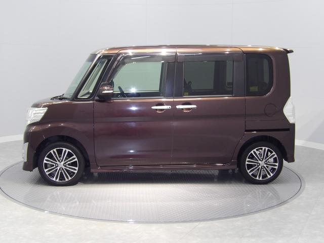 タントカスタムRS トップエディションSA4WD ターボ LEDヘッドランプ 両側パワースライドドア 専用ハーフレザーシート 純正15インチアルミホイール プッシュボタンスタート オートエアコン 衝突回避支援システムスマートアシスト(岩手県)の中古車