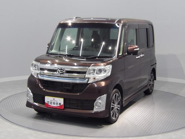 タントカスタムRS トップエディションSA4WD ターボ LEDヘッドランプ 両側パワースライドドア 専用ハーフレザーシート 純正15インチアルミホイール プッシュボタンスタート オートエアコン 衝突回避支援システムスマートアシスト(岩手県)の中古車