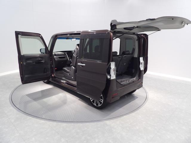 タントカスタムRS トップエディションSA4WD ターボ LEDヘッドランプ 両側パワースライドドア 専用ハーフレザーシート 純正15インチアルミホイール プッシュボタンスタート オートエアコン 衝突回避支援システムスマートアシスト(岩手県)の中古車