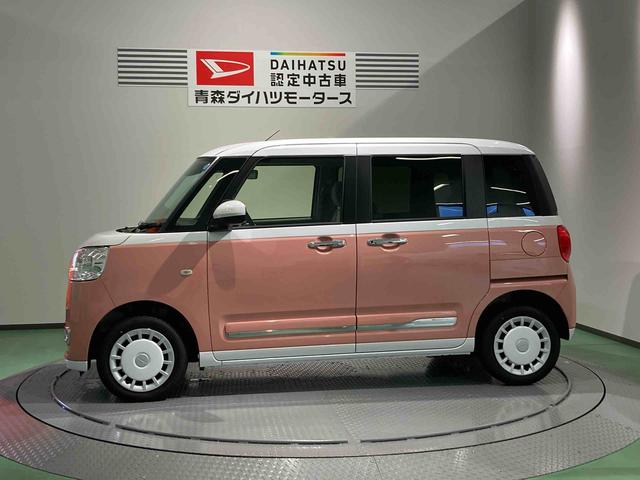 ムーヴキャンバスストライプスGターボナビ 下回り防錆済み 前席シートヒーター キーレス 4WD エアバッグ スマートキー ターボ ABS(青森県)の中古車