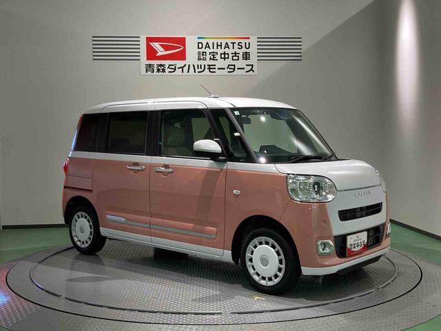 ムーヴキャンバスストライプスGターボナビ 下回り防錆済み 前席シートヒーター キーレス 4WD エアバッグ スマートキー ターボ ABS(青森県)の中古車