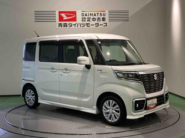 スペーシアカスタムハイブリッドＧＳナビ　下回り防錆済み　アルミ　スマートキー　４ＷＤ　ＡＢＳ　エアバック　キーフリー（青森県）の中古車