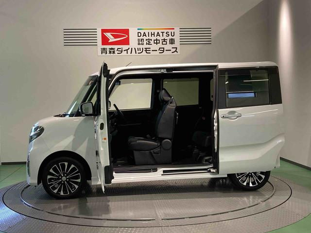タントカスタムRSナビ ETC ドラレコ エンスタ 前席シートヒーター 下回り防錆済み アルミ ターボ 4WD エアバッグ キーフリー ABS(青森県)の中古車