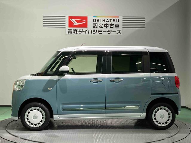 ムーヴキャンバスストライプスＧナビ　ドラレコ　エンスタ　下回り防錆済み　両側スライドドア　キーフリー　４ＷＤ　エアバッグ　ＡＢＳ　スマキー（青森県）の中古車