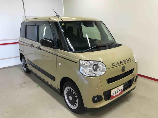 ムーヴキャンバスセオリーＧターボ４ＷＤ　ディスプレイオーディオ　オートエアコン／ライト　ＬＥＤヘッドライト／フォグランプ　ほっとカップホルダー　両側電動スライドドア　チルトステアリング　運転席シートリフター　シートヒーター（秋田県）の中古車