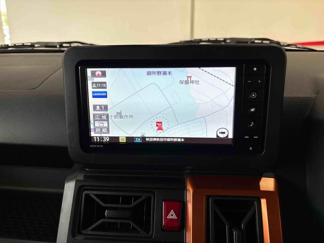 タフトＧ４ＷＤ　純正ナビ　ＬＥＤヘッドライト／フォグランプ　オートライト／エアコン／ハイビーム／電動格納ドアミラー　電動パーキングブレーキ　ドライブレコーダー　ＴＶコントロールキット　コーナーセンサー（秋田県）の中古車