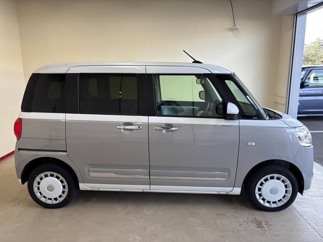 ムーヴキャンバスストライプスＧターボ４ＷＤ　オーディオレス　ＬＥＤヘッドライト／フォグランプ　オートエアコン／ライト／ハイビーム／電動ドアミラー　クルーズコントロール　電動パーキングブレーキ　両側電動スライドドア　コーナーセンサー（秋田県）の中古車