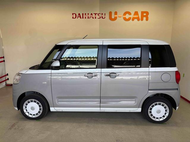 ムーヴキャンバスストライプスＧターボ４ＷＤ　オーディオレス　ＬＥＤヘッドライト／フォグランプ　オートエアコン／ライト／ハイビーム／電動ドアミラー　クルーズコントロール　電動パーキングブレーキ　両側電動スライドドア　コーナーセンサー（秋田県）の中古車