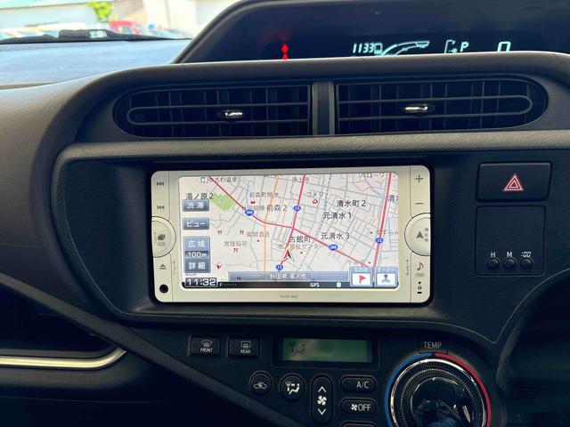 アクアＧ純正ナビ　踏み間違い防止　ハロゲンヘッドライト　ＥＴＣ　オートエアコン　純正アルミホイール　運転席シートリフター　電動格納ドアミラー　フロントシールドディアイサー　社外品ドライブレコーダー（前後）（秋田県）の中古車