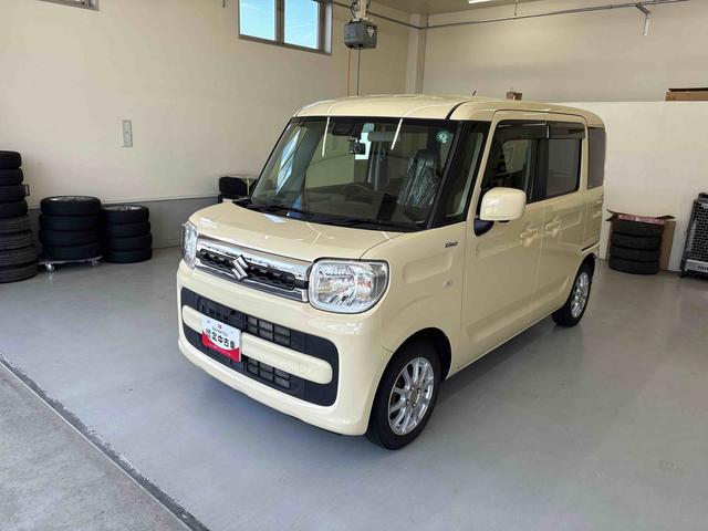 スペーシアハイブリッドＸ４ＷＤ　純正ナビ　ＥＴＣ　ハロゲンヘッドライト　社外品ドライブレコーダー　バックカメラ　コーナーセンサー　オートエアコン／ライト　両側電動スライドドア　電動格納ドアミラー　両側シートヒーター（秋田県）の中古車