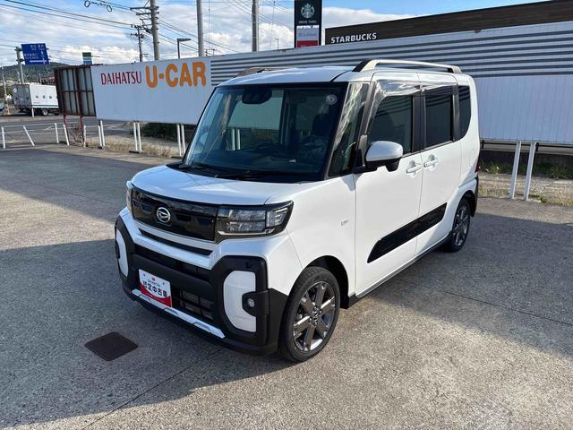 タントファンクロスターボ4WD ディスプレイオーディオ LEDヘッドランプ/フォグランプ オートエアコン/ライト/ハイビーム/電動格納ドアミラー 両側電動スライドドア 運転席・助手席シートヒーター 電動パーキングブレーキ(秋田県)の中古車