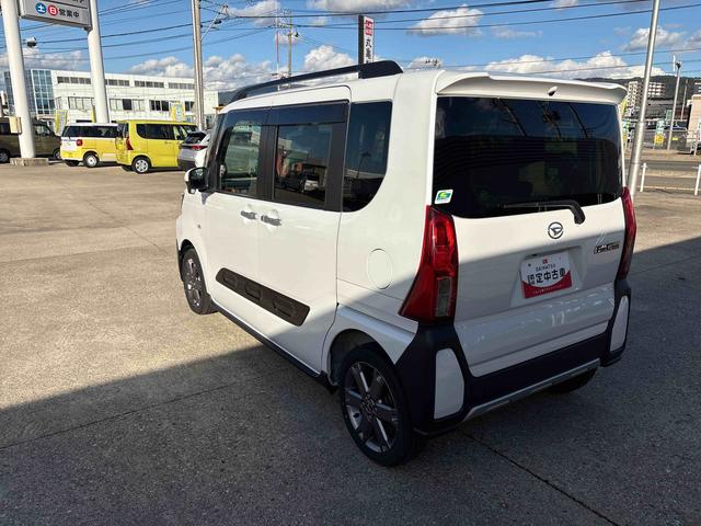 タントファンクロスターボ4WD ディスプレイオーディオ LEDヘッドランプ/フォグランプ オートエアコン/ライト/ハイビーム/電動格納ドアミラー 両側電動スライドドア 運転席・助手席シートヒーター 電動パーキングブレーキ(秋田県)の中古車