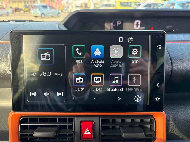 タントファンクロスターボ4WD ディスプレイオーディオ LEDヘッドランプ/フォグランプ オートエアコン/ライト/ハイビーム/電動格納ドアミラー 両側電動スライドドア 運転席・助手席シートヒーター 電動パーキングブレーキ(秋田県)の中古車