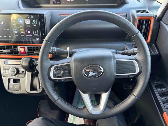 タントファンクロスターボ4WD ディスプレイオーディオ LEDヘッドランプ/フォグランプ オートエアコン/ライト/ハイビーム/電動格納ドアミラー 両側電動スライドドア 運転席・助手席シートヒーター 電動パーキングブレーキ(秋田県)の中古車