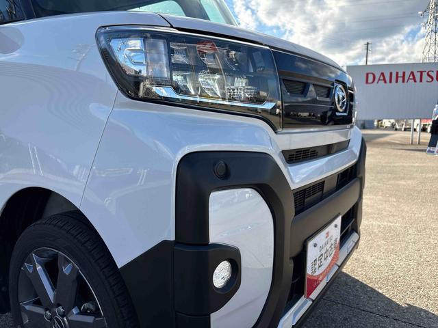 タントファンクロスターボ4WD ディスプレイオーディオ LEDヘッドランプ/フォグランプ オートエアコン/ライト/ハイビーム/電動格納ドアミラー 両側電動スライドドア 運転席・助手席シートヒーター 電動パーキングブレーキ(秋田県)の中古車