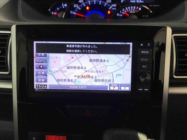 タントカスタムＲＳ２ＷＤ　サイドエアバッグ　オートライト／エアコン　純正ナビ　両側パワースライドドア　ＬＥＤヘッドランプ／フォグランプ（秋田県）の中古車