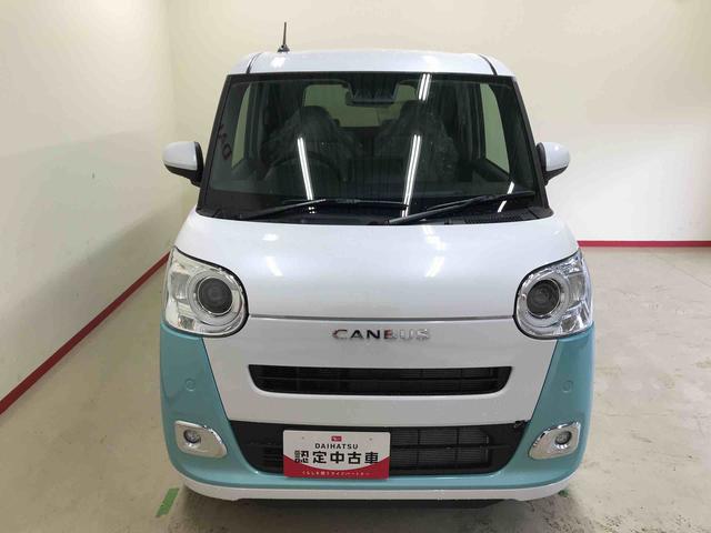 ムーヴキャンバスストライプスＧ４ＷＤ　スマートアシスト（ダイハツ予防安全機能）　サイドエアバッグ　ディスプレーオーディオ　バックカメラ　運転席・助手席シートヒータ　ＬＥＤヘッドランプ／フォグランプ　チルトステアリング／シートリフタ（秋田県）の中古車