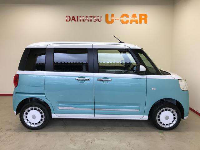 ムーヴキャンバスストライプスＧ４ＷＤ　スマートアシスト（ダイハツ予防安全機能）　サイドエアバッグ　ディスプレーオーディオ　バックカメラ　運転席・助手席シートヒータ　ＬＥＤヘッドランプ／フォグランプ　チルトステアリング／シートリフタ（秋田県）の中古車