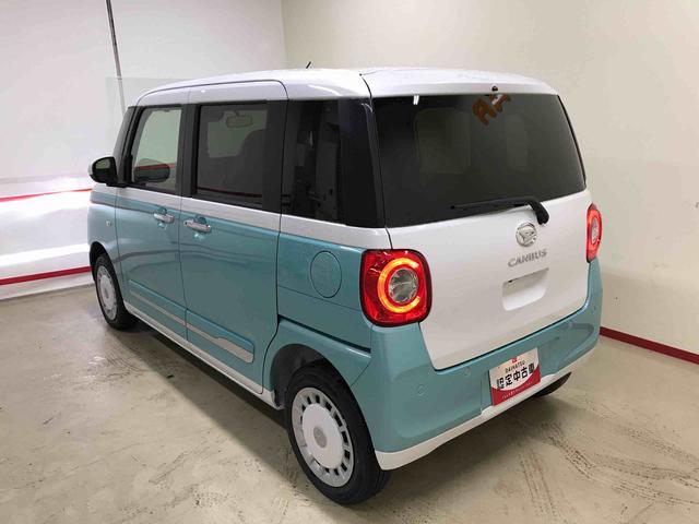 ムーヴキャンバスストライプスＧ４ＷＤ　スマートアシスト（ダイハツ予防安全機能）　サイドエアバッグ　ディスプレーオーディオ　バックカメラ　運転席・助手席シートヒータ　ＬＥＤヘッドランプ／フォグランプ　チルトステアリング／シートリフタ（秋田県）の中古車