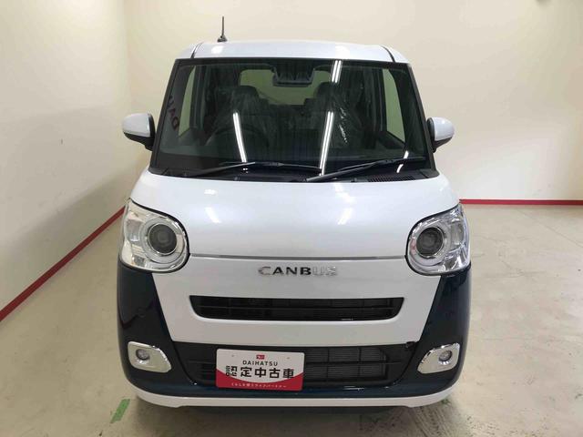 ムーヴキャンバスストライプスＧ４ＷＤ　スマートアシスト（ダイハツ予防安全機能）　サイドエアバッグ　運転席・助手席シートヒーター　バックカメラ　ＬＥＤヘッドランプ／フォグランプ　チルトステアリング／シートリフター（秋田県）の中古車