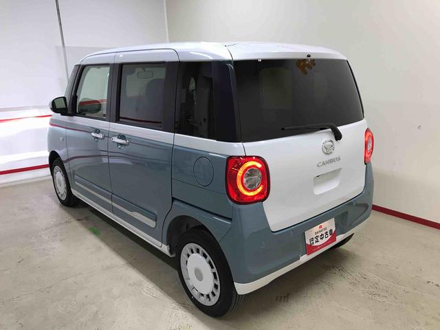 ムーヴキャンバスストライプスＧターボ４ＷＤ　スマートアシスト（ダイハツ予防安全機能）　クルーズコントロール　サイドエアバッグ　運転席・助手席シートヒーター　両側パワースライドドア　ＬＥＤヘッドランプ／フォグランプ　保温機能カップホルダー（秋田県）の中古車