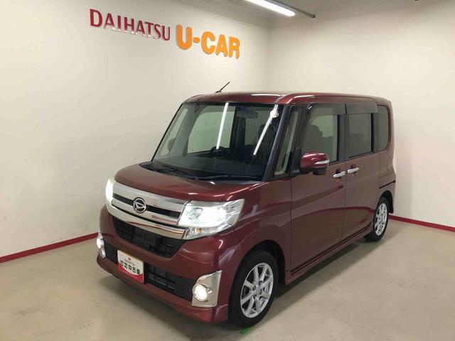 タントカスタムＸ　ＳＡ４ＷＤ　純正ナビ　オートエアコン／ライト　ＬＥＤヘッドライト　ハロゲンフォグランプ　助手席側電動スライドドア　ＥＴＣ　電動格納ドアミラー　ＳＲＳサイドエアバック（秋田県）の中古車