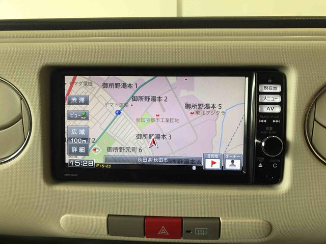 ミラココアココアＸ４ＷＤ　純正ナビ　オートエアコン　ハロゲンヘッドライト　アイドリングストップ　電動格納ドアミラー　チルトステアリング　運転席シートリフター　セキュリティアラーム（秋田県）の中古車