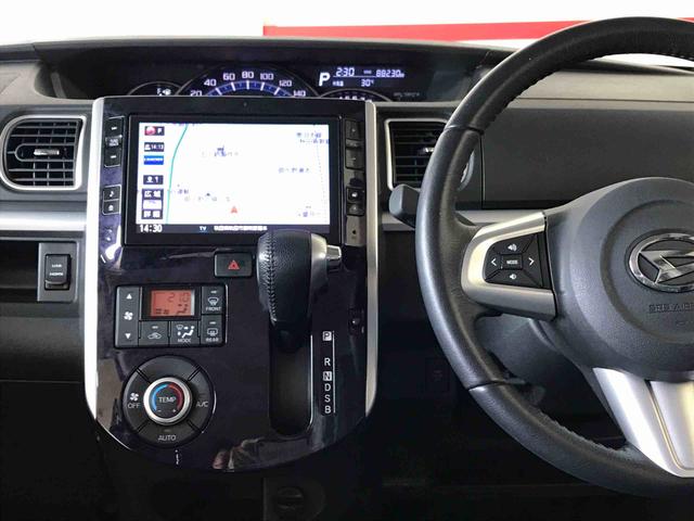 タントカスタムＲＳ　トップエディションＳＡII４ＷＤ　純正ナビ　オートエアコン／ライト　ＬＥＤヘッドライト／フォグランプ　両側電動スライドドア　リモコンエンジンスターター　チルトステアリング　運転席シートリフター　ＳＲＳサイドエアバック（秋田県）の中古車