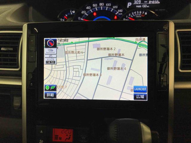 タントカスタムＲＳ　トップエディションＳＡ４ＷＤ　純正ナビ　オートエアコン／ライト　ＬＥＤヘッドライト／フォグランプ　両側電動スライドドア　リモコンエンジンスターター　チルトステアリング　運転席シートリフター　電動格納ドアミラー（秋田県）の中古車