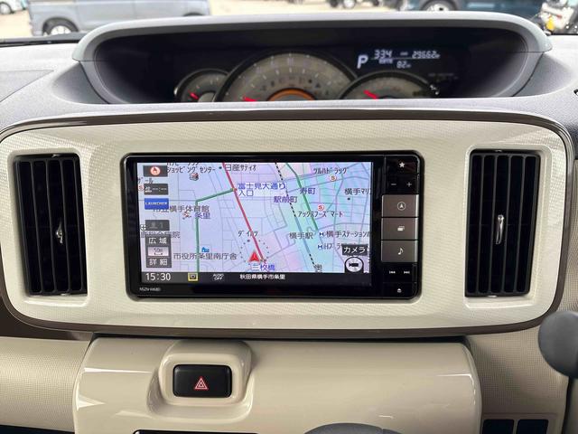 ムーヴキャンバスＧメイクアップリミテッド　ＳＡIII４ＷＤ　純正ナビ　パノラマモニター　ＬＥＤヘッドランプ／フォグランプ　ドライブレコーダー　オートエアコン／ライト／ハイビーム／電動格納ドアミラー　両側電動スライドドア　ＥＴＣ　チルトステアリング（秋田県）の中古車