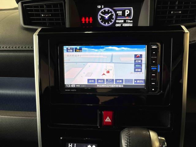 トールカスタムＧ４ＷＤ　純正ナビ　バックカメラ　オートエアコン／ライト／電動ドアミラー　ＬＥＤヘッドライト／フォグランプ　両側電動スライドドア　ＥＴＣ　ＴＶコントロールキット　クルーズコントロール（秋田県）の中古車