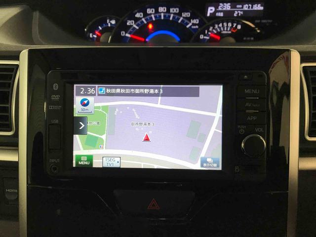 タントカスタムＸ　スマートセレクションＳＡ＆ＳＮ４ＷＤ　純正ナビ　オートエアコン／ライト　ＬＥＤヘッドライト　フォグランプ　両側電動スライドドア　ドライブレコーダー　ＥＴＣ　リモコンエンジンスターター　電動格納ドアミラー　サイドエアバック（秋田県）の中古車