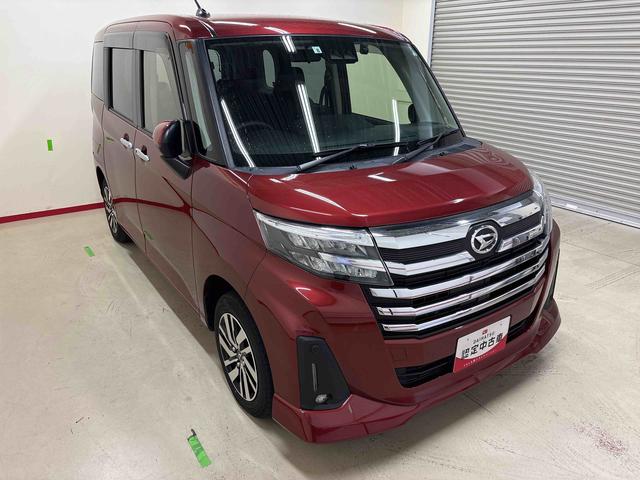 トールカスタムＧ４ＷＤ　純正ナビ　オートエアコン／ライト　ＬＥＤヘッドライト／フォグランプ　電動パーキングブレーキ　ＴＶコントロールキット　コーナーセンサー　ドライブレコーダー　両側電動スライドドア（秋田県）の中古車