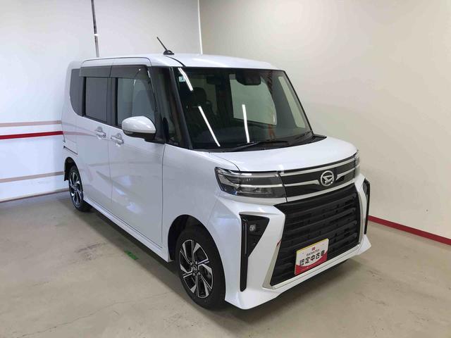 タントカスタムＸ４ＷＤ　オートエアコン／ライト　ＬＥＤヘッドライト／フォグランプ　運転席・助手席シートヒーター　両側電動スライドドア　チルトステアリング　運転席シートリフター　オート電動格納ドアミラー（秋田県）の中古車